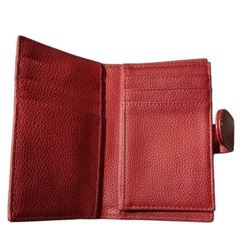 Genuine Leather Wallet Rust Burgundy with credit card slots Excellent cond.​​​ - Picture 4 of 7